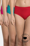 Rosaline Medium Rise Full Coverage Hipster Panty (Pack of 3) - Multicolor — thumbnail 1